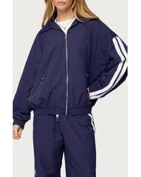 Edikted - Kieran Stripe Nylon Track Jacket - Lyst