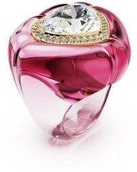 Swarovski - Dulcis Crystal Heart Cocktail Ring - Lyst