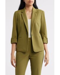 Anne Klein - Roll-Tab Sleeve Jacket - Lyst