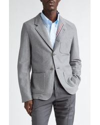 Thom Browne - Double Face Knit Cotton Sack Jacket - Lyst