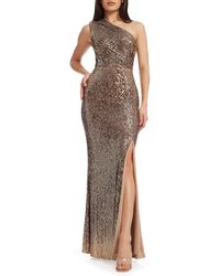 Dress the Population - Sariah Sequin One-shoulder Gown - Lyst