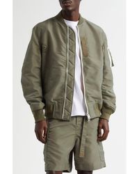 Sacai - Nylon Twill Bomber Jacket - Lyst