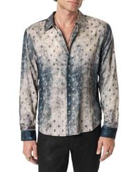 John Varvatos - Ross Fleur De Lis Print Button-Up Shirt - Lyst