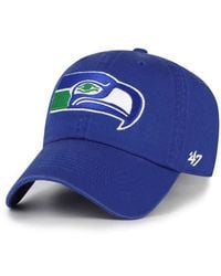 '47 - Seattle Seahawks Clean Up Throwback Adjustable Hat - Lyst