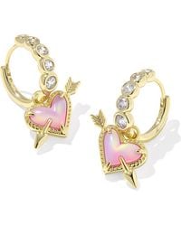 Kendra Scott - Ari Heart & Arrow Convertible Huggie Hoop Earrings - Lyst