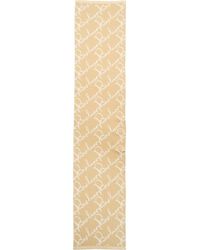 Burberry - Ribbon Text Wool Scarf - Lyst