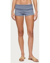 Edikted - Hodaya Striped Foldover Micro Shorts - Lyst