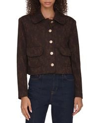 Bagatelle - Floral Jacquard Crop Jacket - Lyst