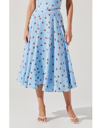 Astr - Janie Polka Dot Midi Skirt - Lyst