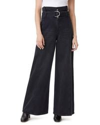 Habitual - High Waist Wide Leg Belted Denim Jeans - Lyst