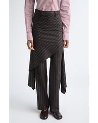 Monse - Deconstructed Pinstripe Stretch Wool Skirt Pants - Lyst