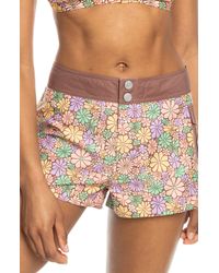 Roxy - Floral Cover-up Shorts - Lyst