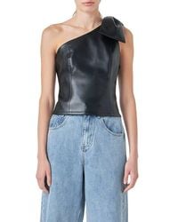 Grey Lab - One-Shoulder Pleated Top - Lyst