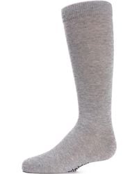 Memoi - Ribbed Classic Solid-Color Knee High Sock - Lyst