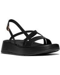 Fitflop - F-Mode Slingback Platform Wedge Slide Sandal - Lyst