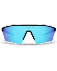 Blenders Eyewear Pacer 99Mm Polarized Semi Rimless Shield Sunglasses | Lyst