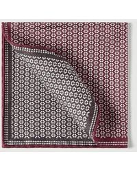 Brunello Cucinelli - Silk Geometric Pattern Pocket Square - Lyst