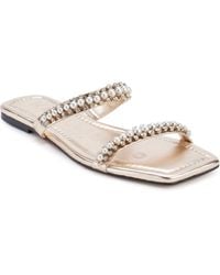 Karl Lagerfeld - | Women's Payzlee Embellished Sandal | Champagne Pink - Lyst
