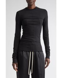 Rick Owens - Lido Long Sleeve Cotton T-Shirt - Lyst