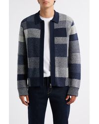 Paul Smith - Patchwork Cotton & Wool Blend Zip Cardigan - Lyst