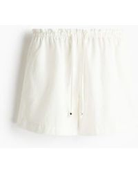 H&M - Denim Drawstring Shorts - Lyst