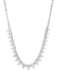 Nordstrom - Pear Cubic Zirconia Frontal Necklace - Lyst