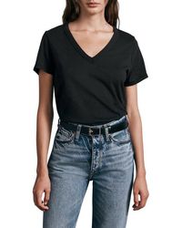 Rag & Bone - V-neck Cotton Tee - Lyst