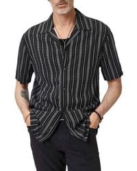 John Varvatos - Dan Patterned Stripe Camp Shirt - Lyst