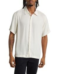 Saturdays NYC - Bruce Leopard Jacquard Short Sleeve Button-up Shirt - Lyst