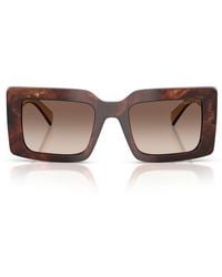 Prada - 52Mm Rectangular Sunglasses - Lyst