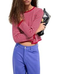 Mango - Stripe Sweater - Lyst