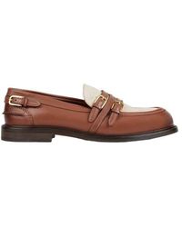 Sandro - Shiny Leather Loafers - Lyst