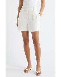 Open Edit - Everyday Pleated Linen Blend Shorts - Lyst