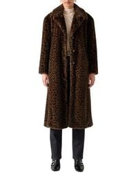LK Bennett - Leila Animal Print Faux Fur Coat - Lyst