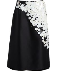 Saint Sintra - Paillette & Swarovski Crystal Embellished A-line Wool & Silk Skirt - Lyst