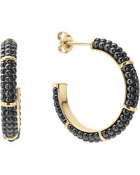 Lagos - Gold & Caviar Hoop Earrings At Nordstrom - Lyst