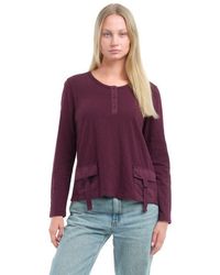 Wilt - U-Neck Button Placket Tee - Lyst