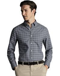 Charles Tyrwhitt - Slim Fit Button-down Collar Washed Oxford Gingham Shirt - Lyst