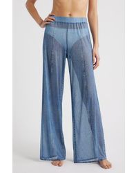 Rag & Bone - Rb Miramar Mesh Wide Leg Cover-Up Pants - Lyst