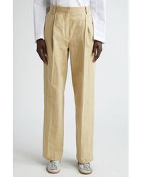 Dries Van Noten - Portia Tailored Cotton & Linen Trousers - Lyst