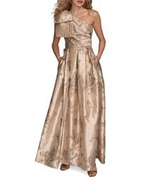 Donna Karan - Metallic Floral Jacquard Ball Gown - Lyst