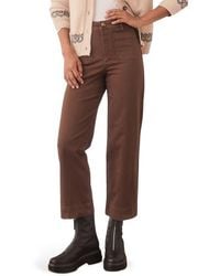 Marine Layer - Bridget Cotton High Waist Wide Leg Crop Pants - Lyst