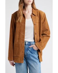 Reformation - Veda Lincoln Suede Shirt Jacket - Lyst