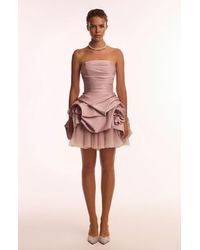 Milla - Strapless Rosette Formal Occasion Mini Dress - Lyst
