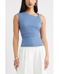 Open Edit - Twisted Shoulder Textured Tank - Lyst