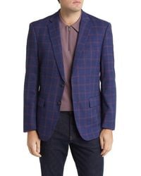 Daniel Hechter - Windowpane Check Wool Blazer - Lyst