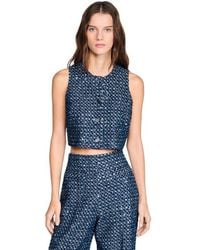 Sandro - Sequin Crop Top - Lyst