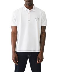 True Religion - Relaxed Fit Big T Embroidered Polo - Lyst