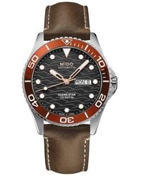 MIDO - Ocean Star 200C Automatic Leather Strap Watch, 42.5Mm - Lyst