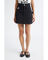 Bode - Knolly Brook Cotton Twill Miniskirt - Lyst